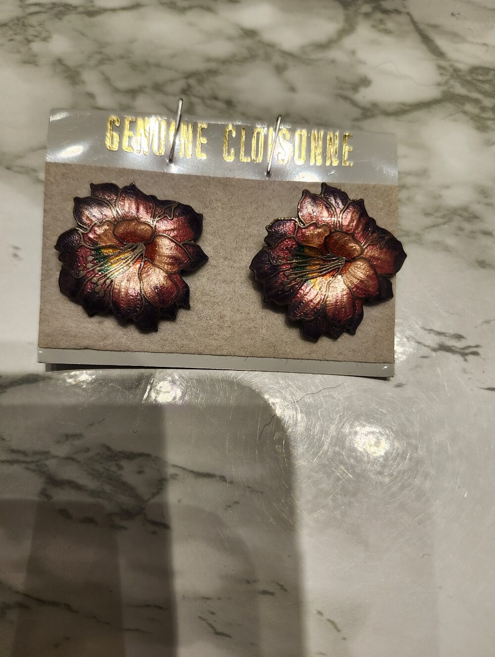 Vintage Cloisonne Earrings